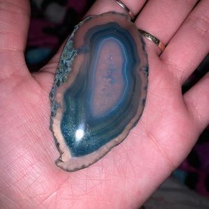 Cute real blue flat rock